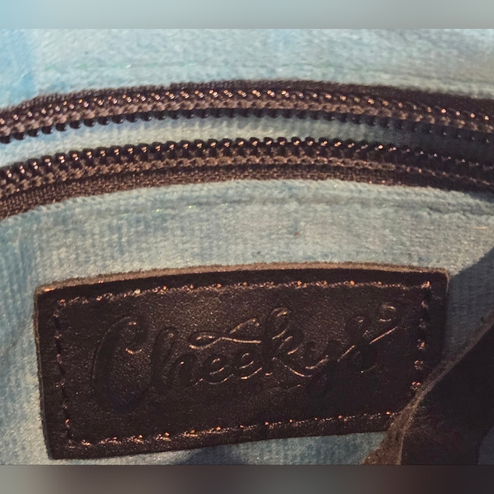Cheekey's "Cheap Thrills" Blue Oversized Wristlet - Picture 7 of 8
